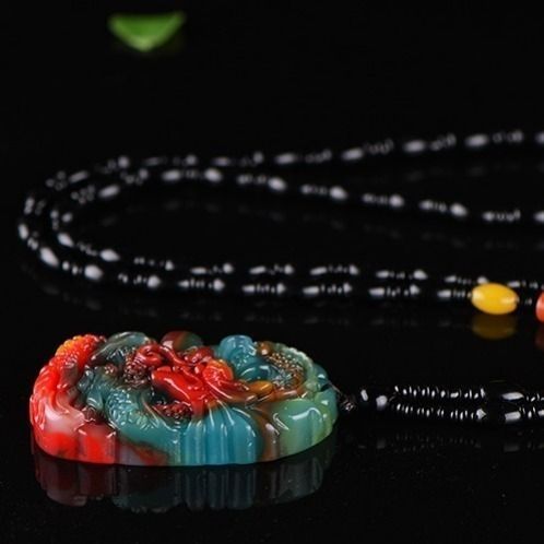 Fashion Jade Pendant Dragon Necklace