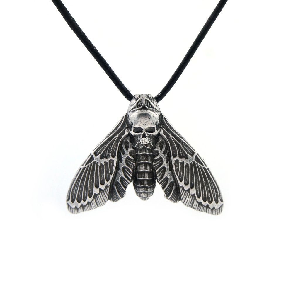 Gothic Style Death Moth Necklace