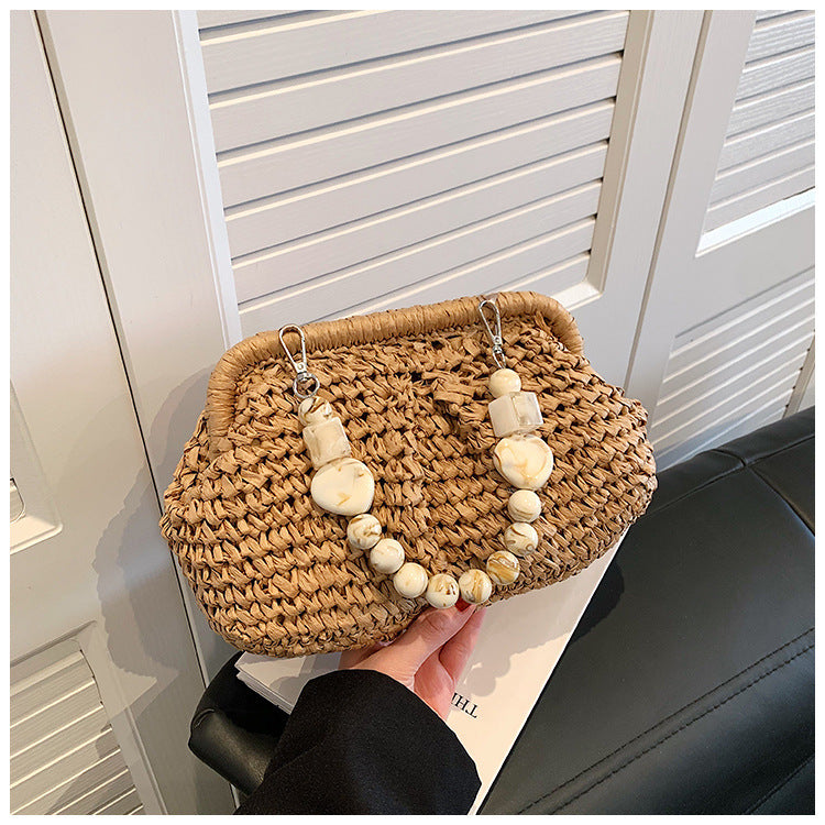 Woven Grass Female Versatile Handbag