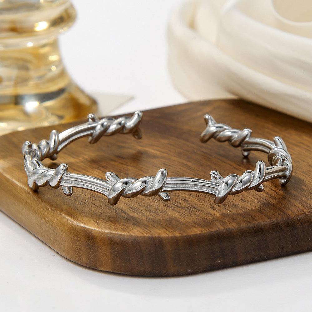 Stainless Steel Open-ended Bracelet