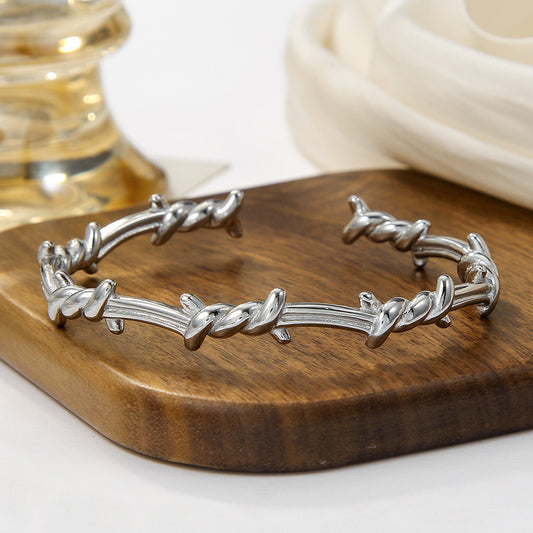 Stainless Steel Open-ended Bracelet