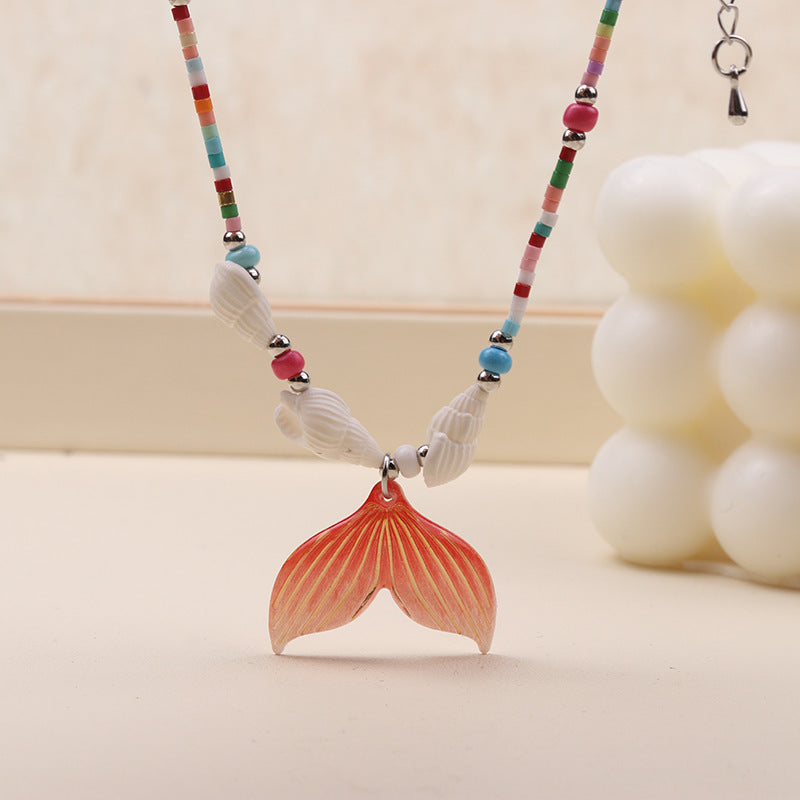 Beach Color Conch Fishtail Fashion Anklet