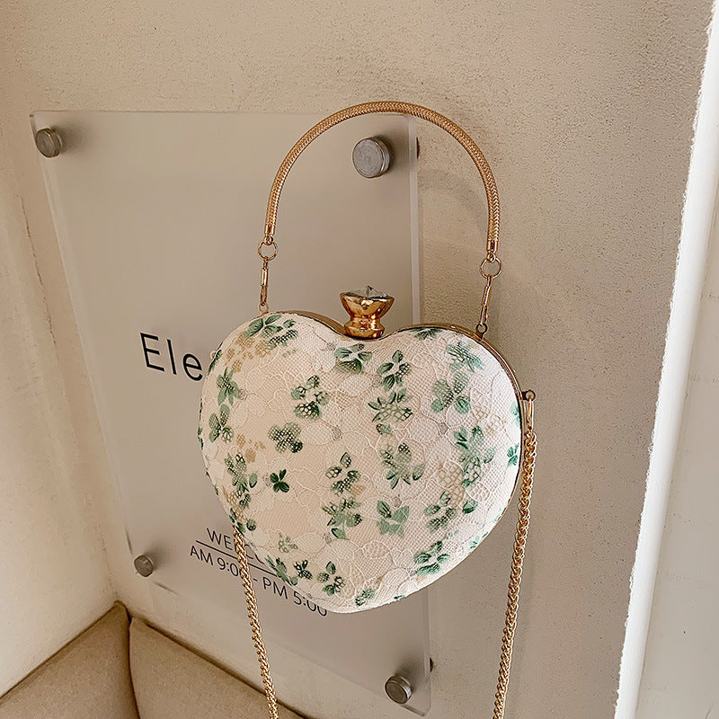 Sweet Floral Chain Crossbody Bag