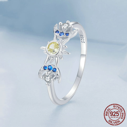 Sun And Moon S925 Sterling Silver Ring