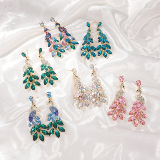 Retro Exotic Peacock Earrings