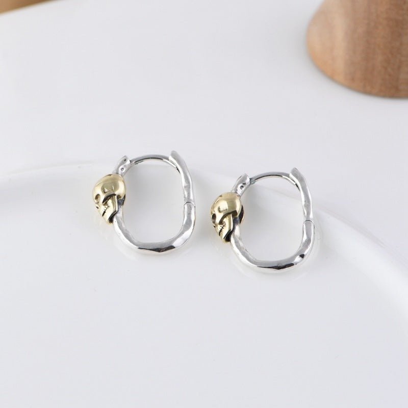 Vintage Distressed Knock-on Skull Earrings