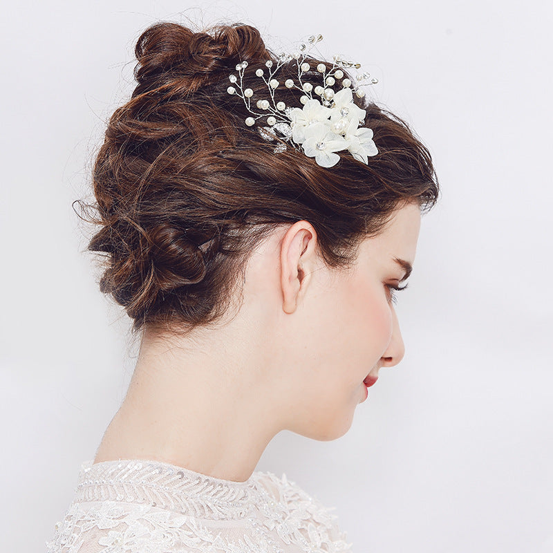 Bridal Wedding Pearl Rhinestone Hair Comb