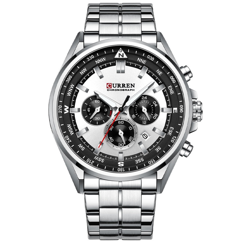 Multifunction Quartz Waterproof Calendar Men's Watch