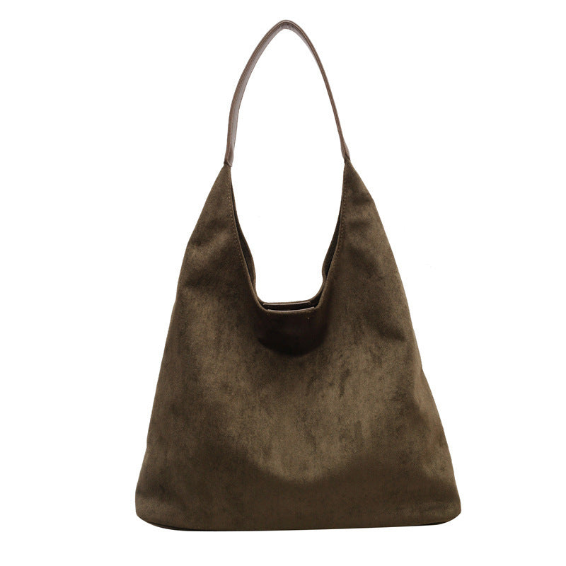 Suede One-shoulder Underarm Bag