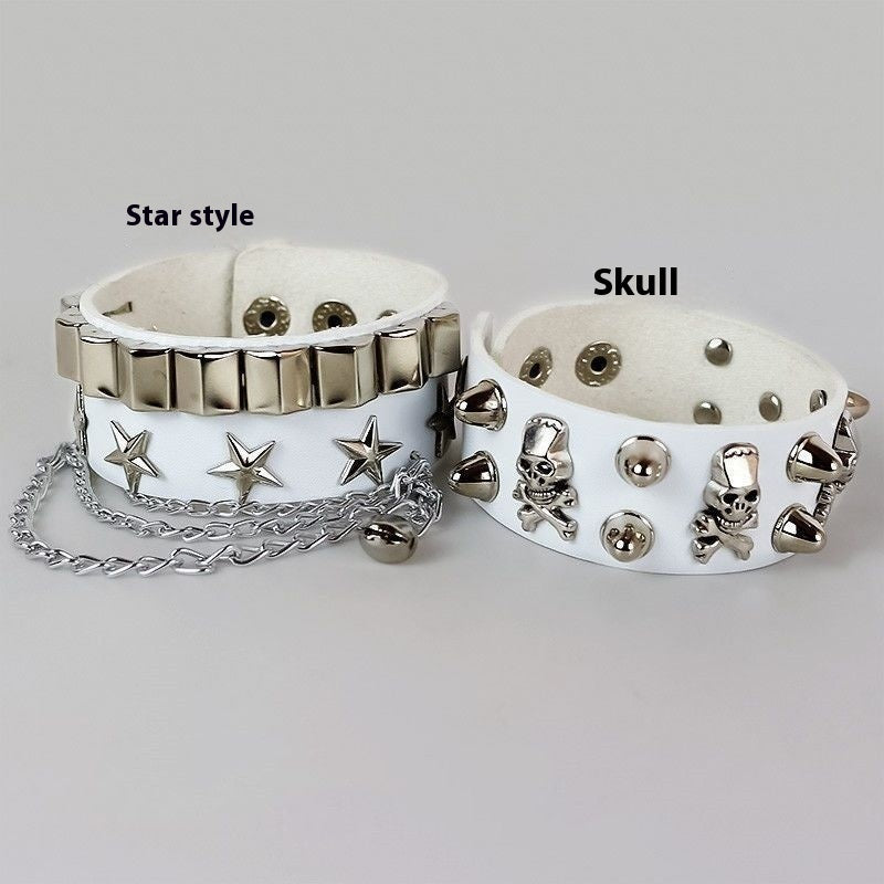 Cool Girl Punk PU Leather Rivet Bracelet