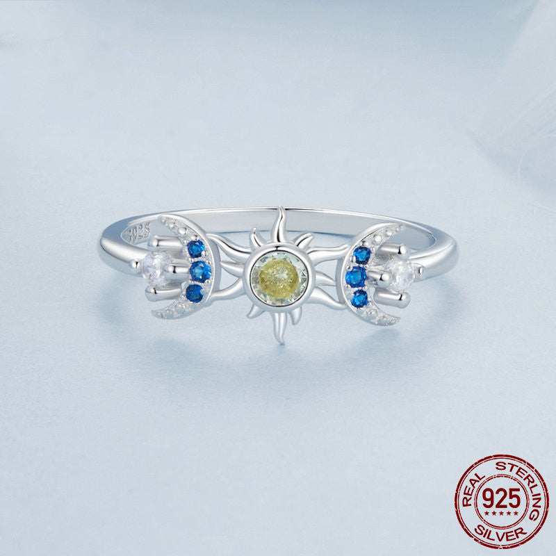 Sun And Moon S925 Sterling Silver Ring