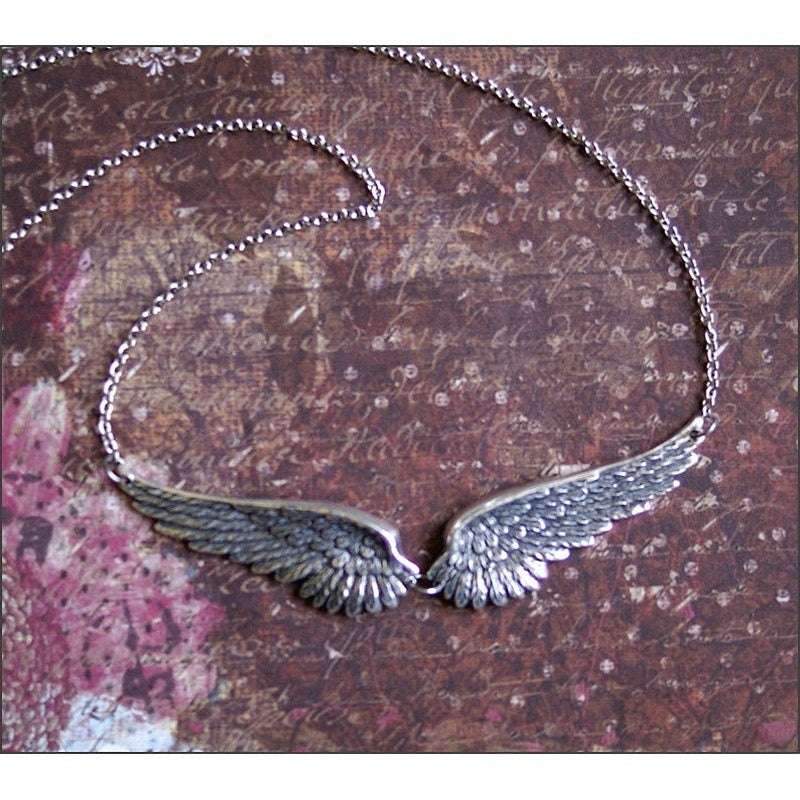 Alloy Angel Wings Pendant Necklace