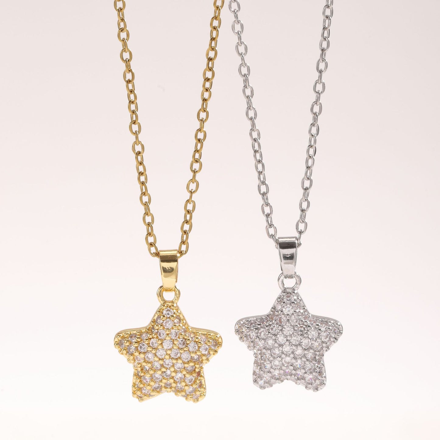 Zircon Five-pointed Star Pendant Necklace