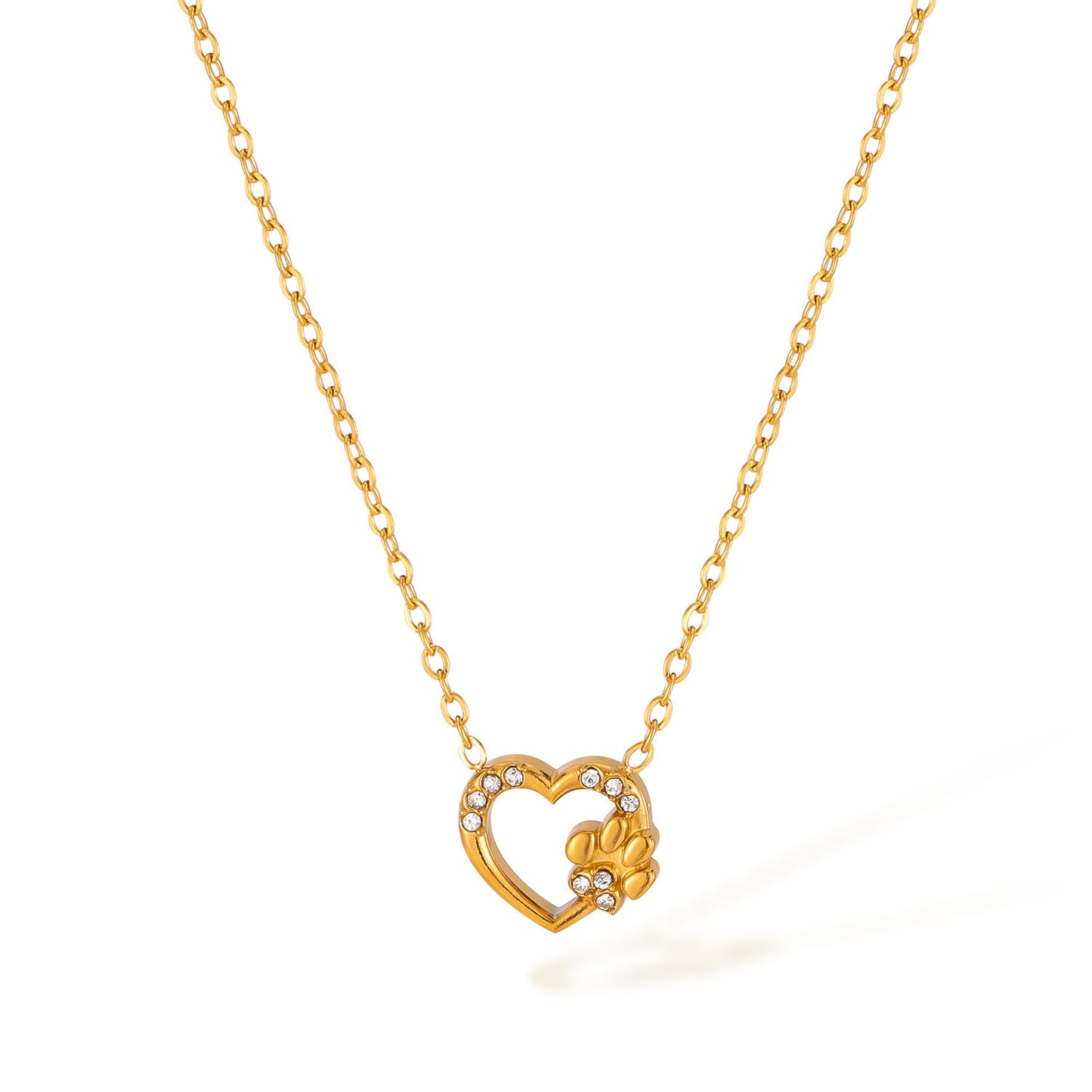 Women's Stainless Steel Hollow Heart Necklace