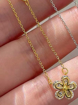 Zircon Flower Necklace