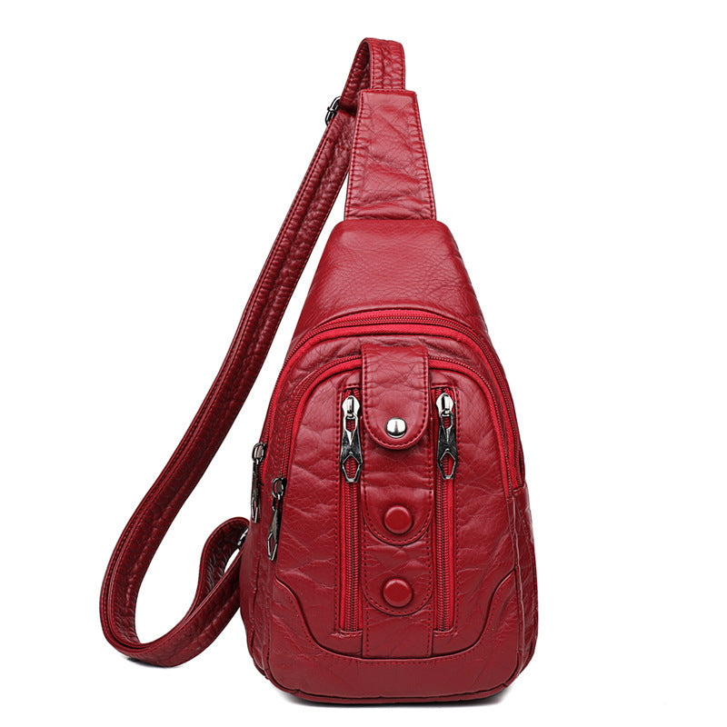 Casual Soft Leather One Shoulder Bag