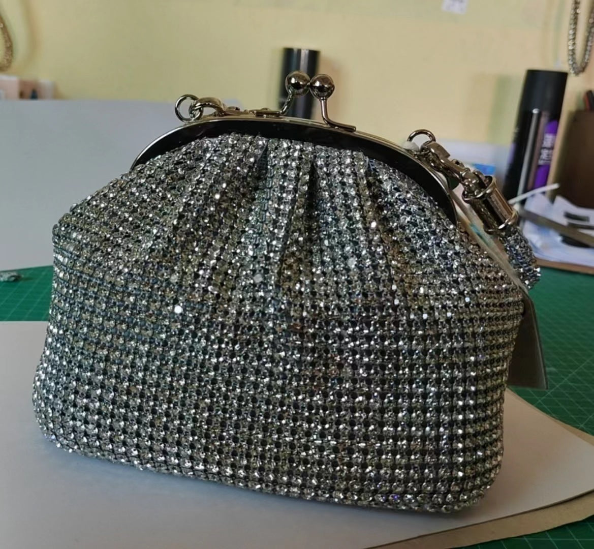 Women's Rhinestone Shoulder Messenger Bag