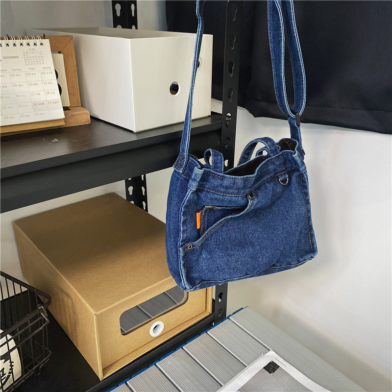 Denim Crossbody Ins Style Mini Square Bag