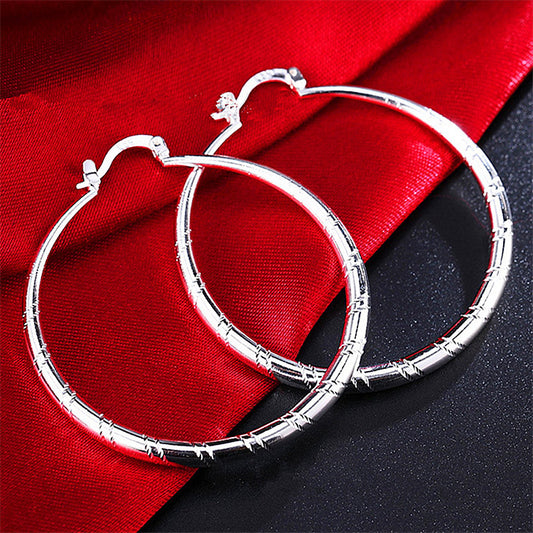 Women's Retro Circle Pattern Large Earrings