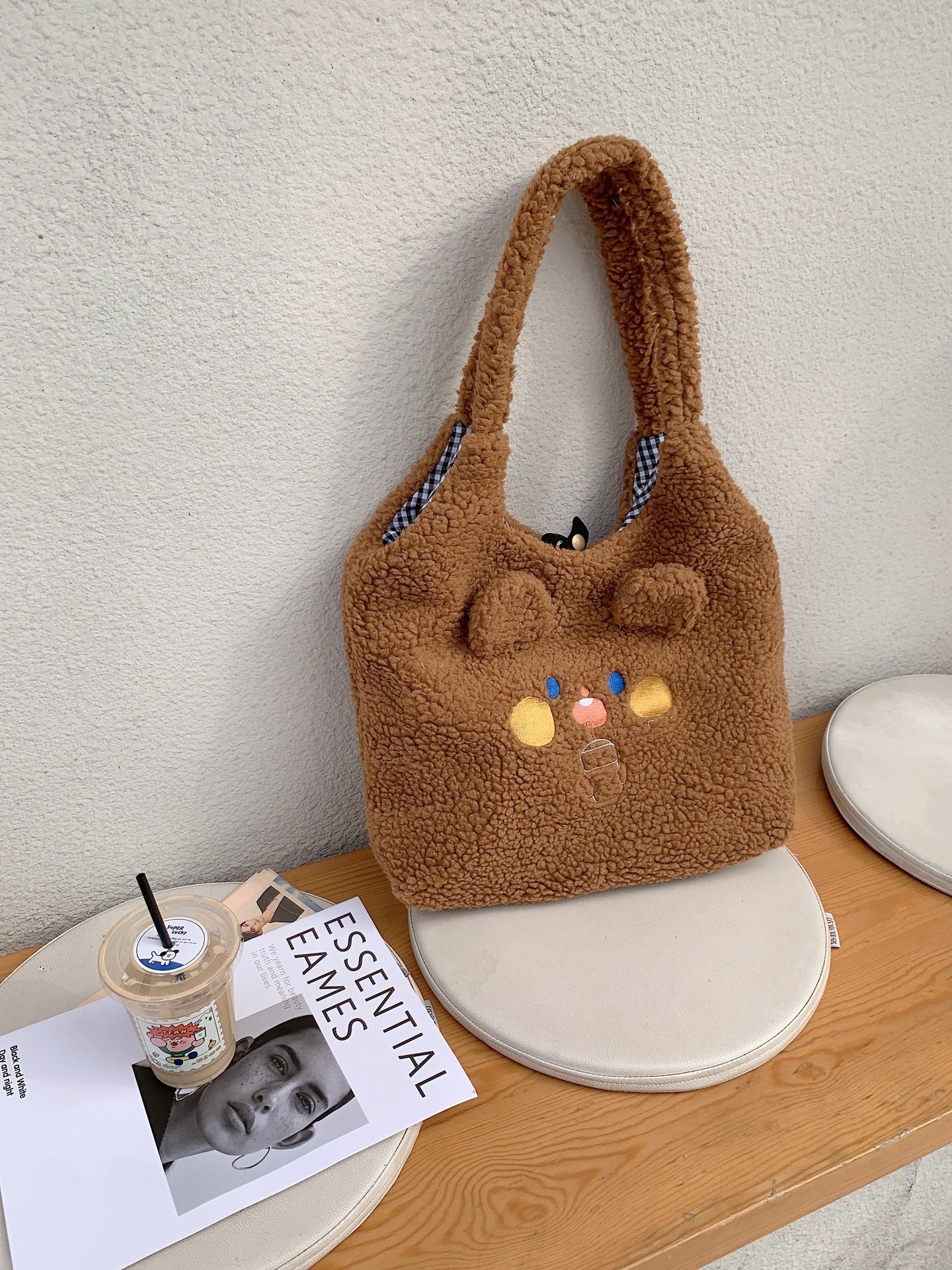 Cute Plush Large Capacity Tote Bag