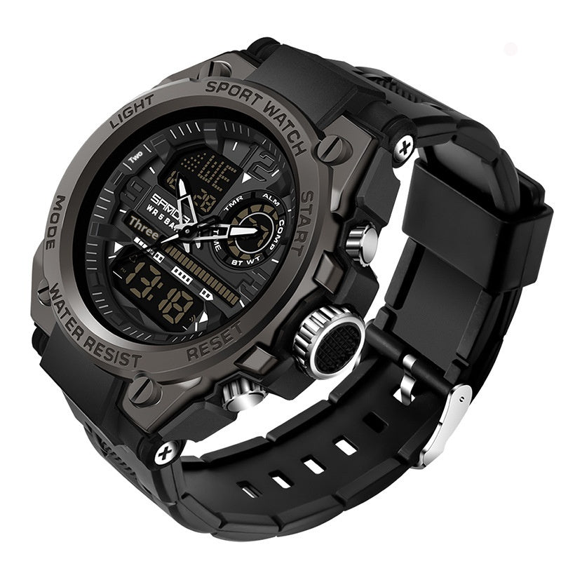 Trendy Cool Multi-functional Double Display Electronic Watch