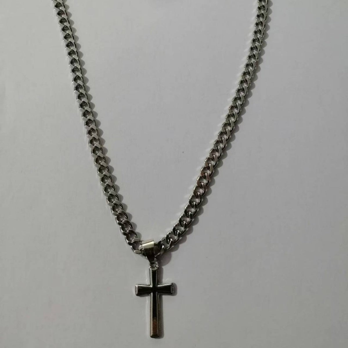 Popular New To My Man Glossy Cross Pendant Necklace