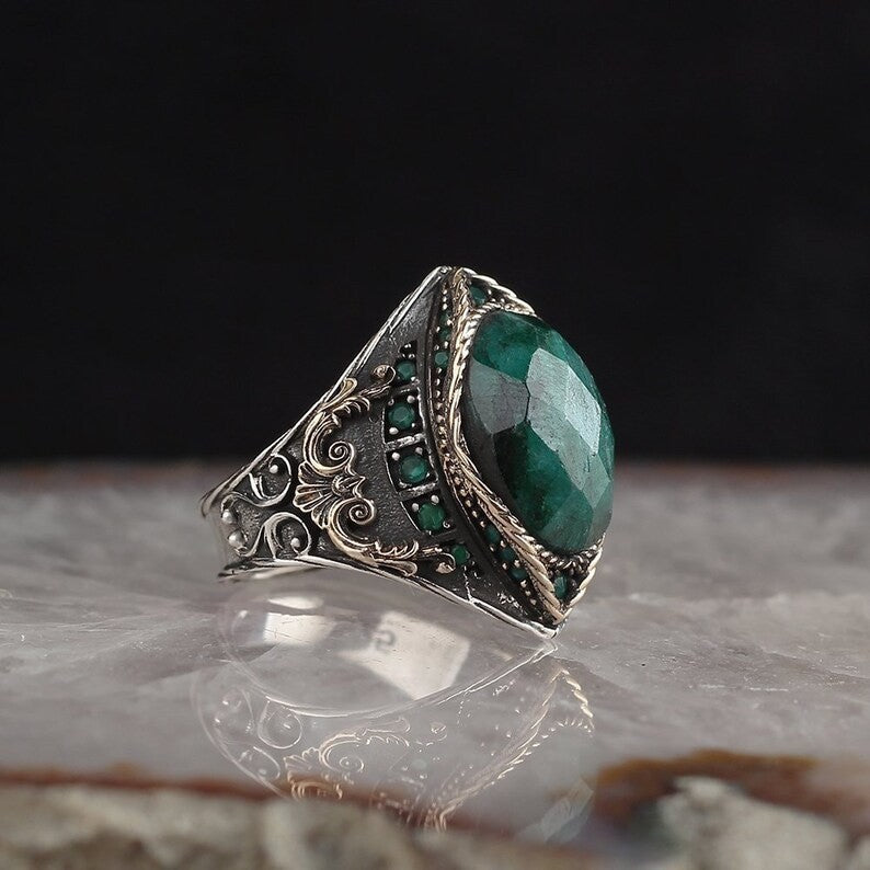 Retro Two-tone Man's Ring