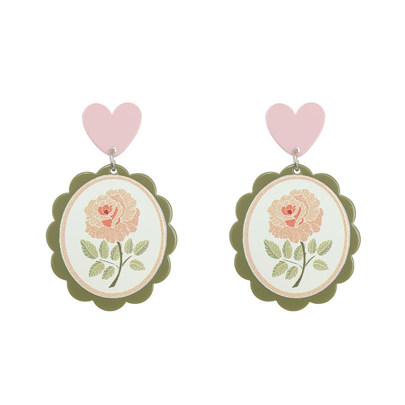 Vintage Rose Earrings