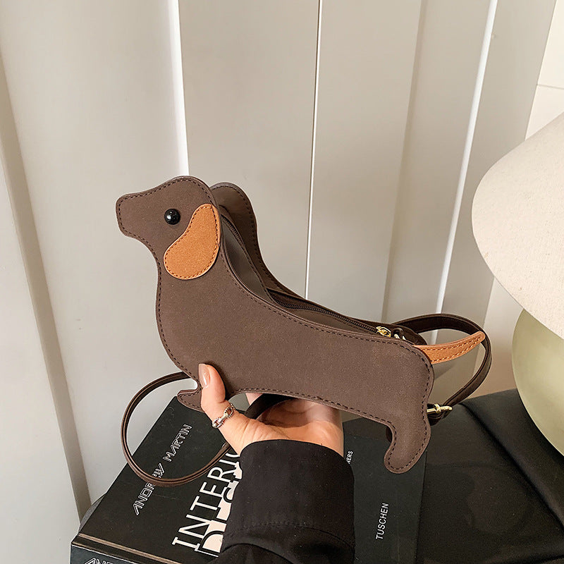 Korean-style Quirky And Creative Dachshund-shaped Bag