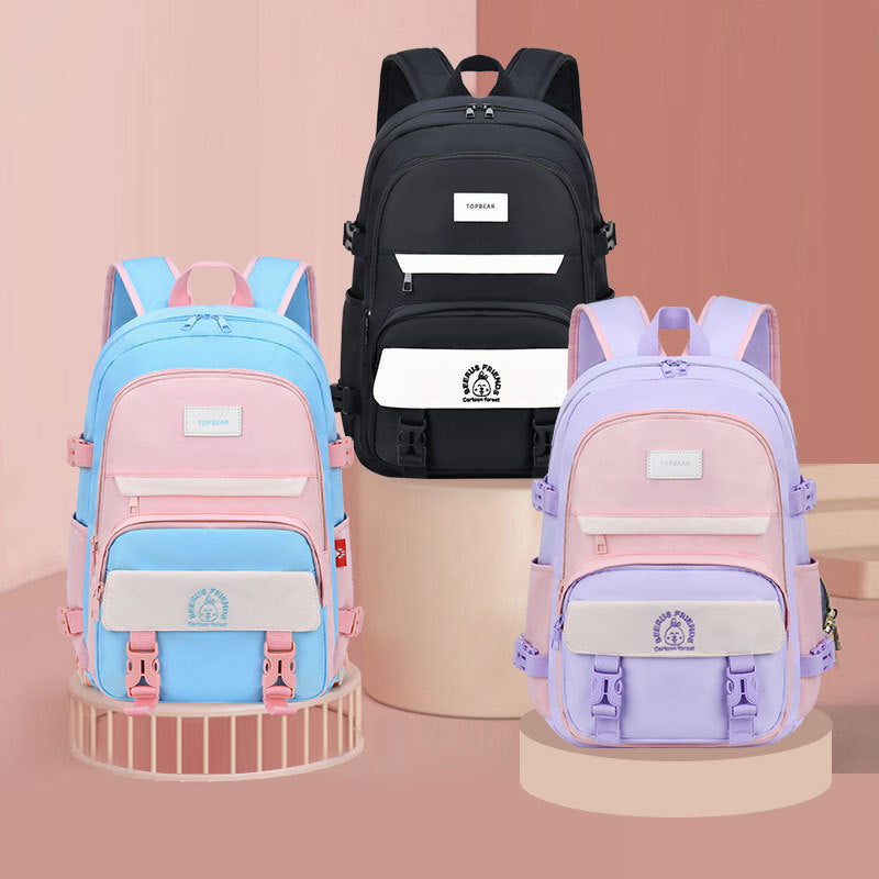 Lightweight And Large Capacity Burden Reduction All-match Candy Style Good-looking Backpack