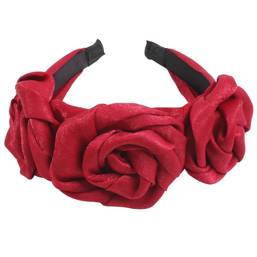 Solid Color Sweet Three Flowers Headband