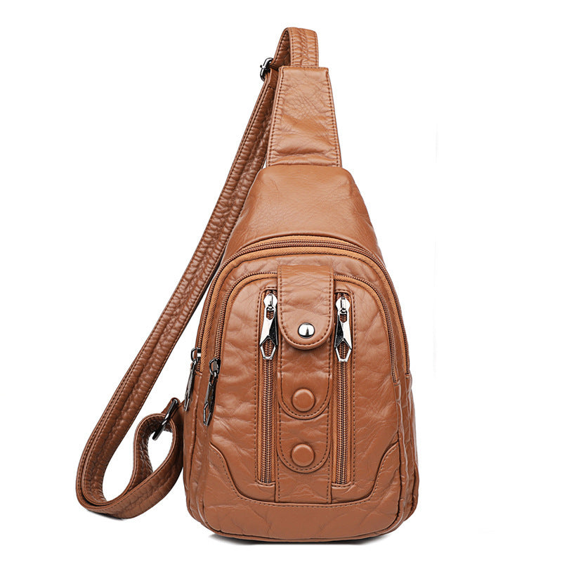 Casual Soft Leather One Shoulder Bag