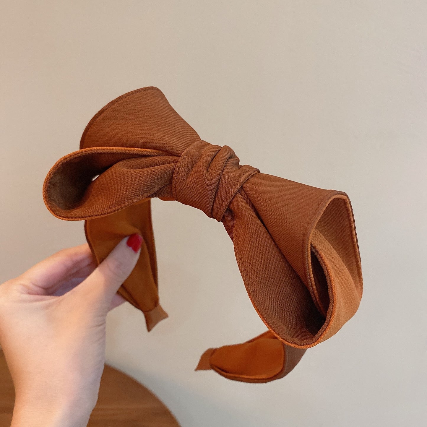 Retro Solid Color Bow Headband