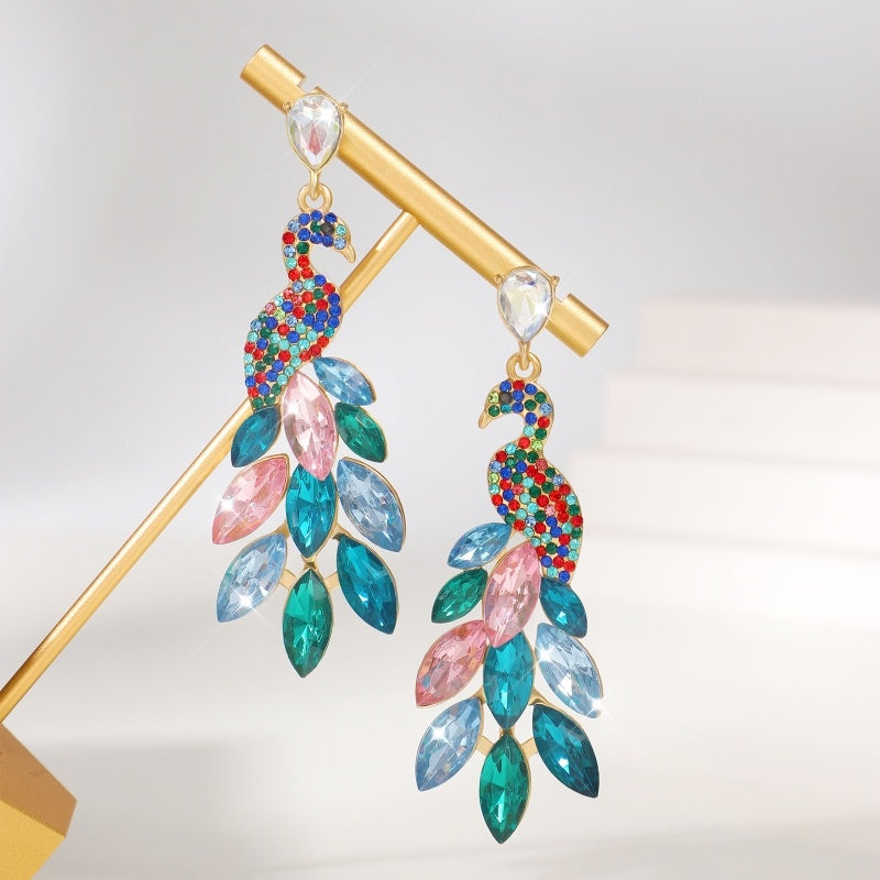 Retro Exotic Peacock Earrings