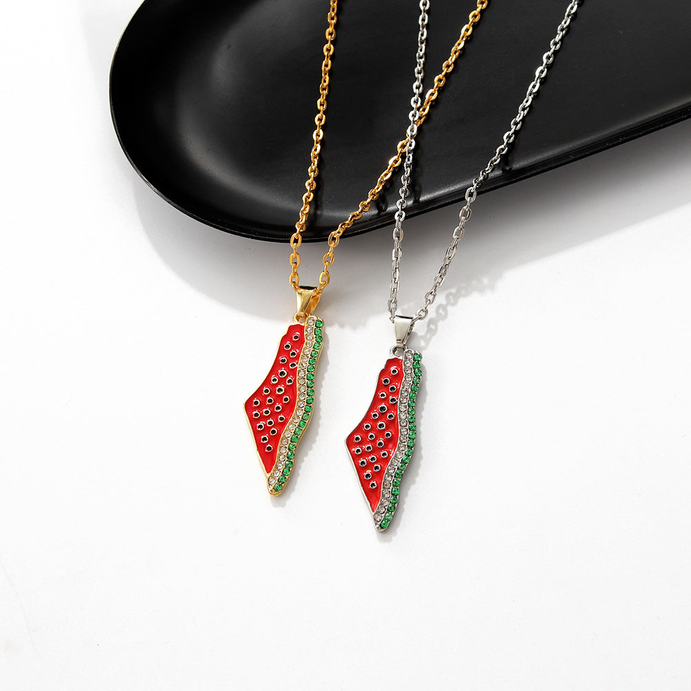 Fashion Personality Watermelon Necklace For Men And Women