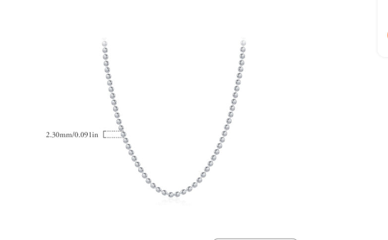 S925 Sterling Silver Minority Simple Choker Necklace