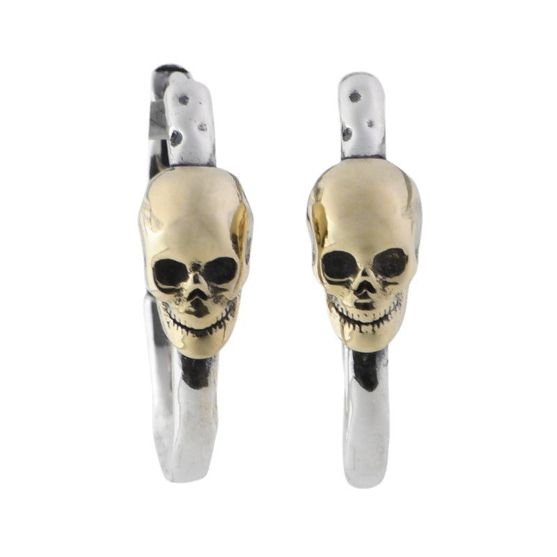 Vintage Distressed Knock-on Skull Earrings