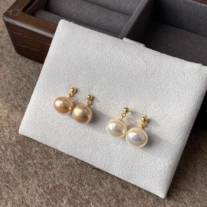 Fashion Steamed Bread Pearl Stud Earrings