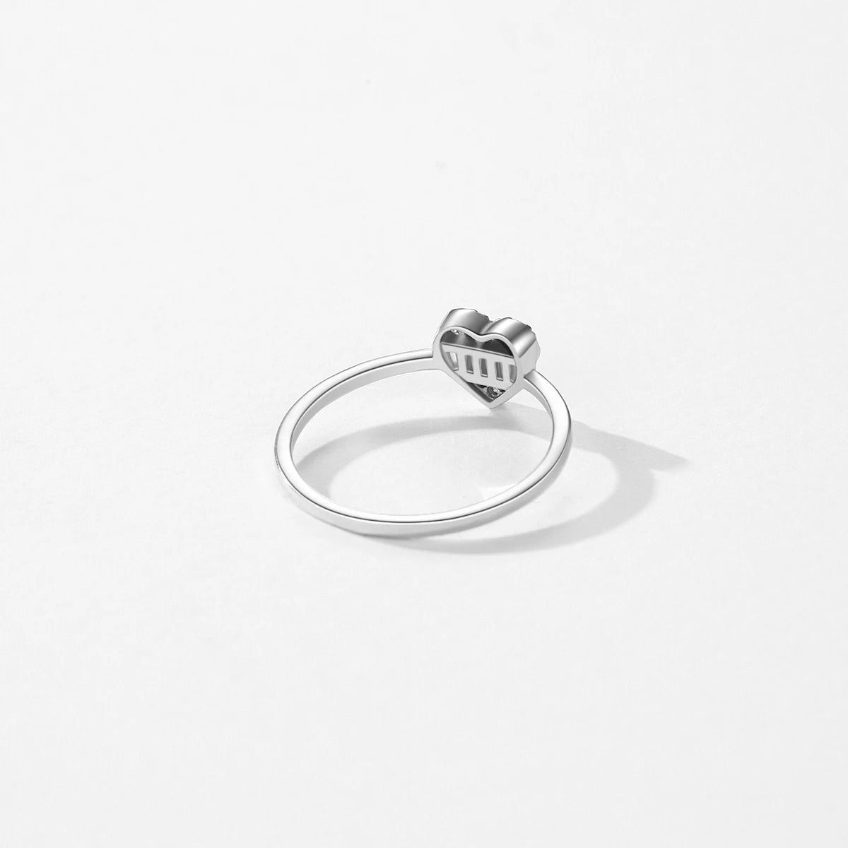 S925 Sterling Silver Light Extravagant Love Heart Ring