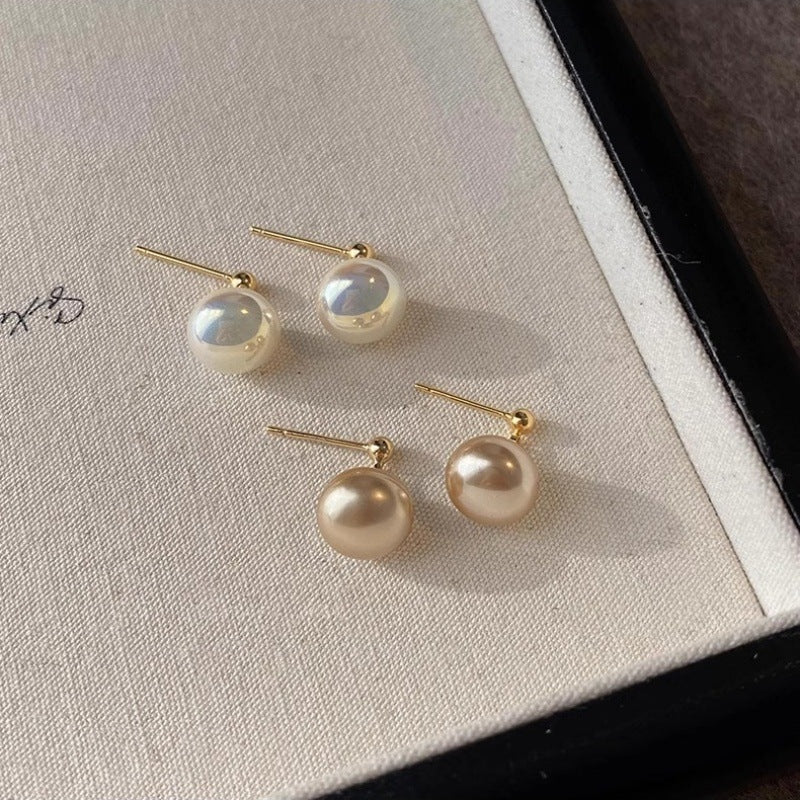 Fashion Steamed Bread Pearl Stud Earrings