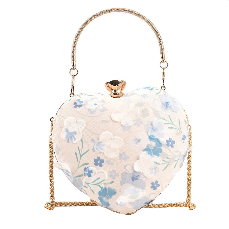 Sweet Floral Chain Crossbody Bag