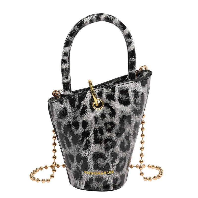 Fashionable Leopard-Print Mini Womens Bag Unique-Shaped Crossbody Bag