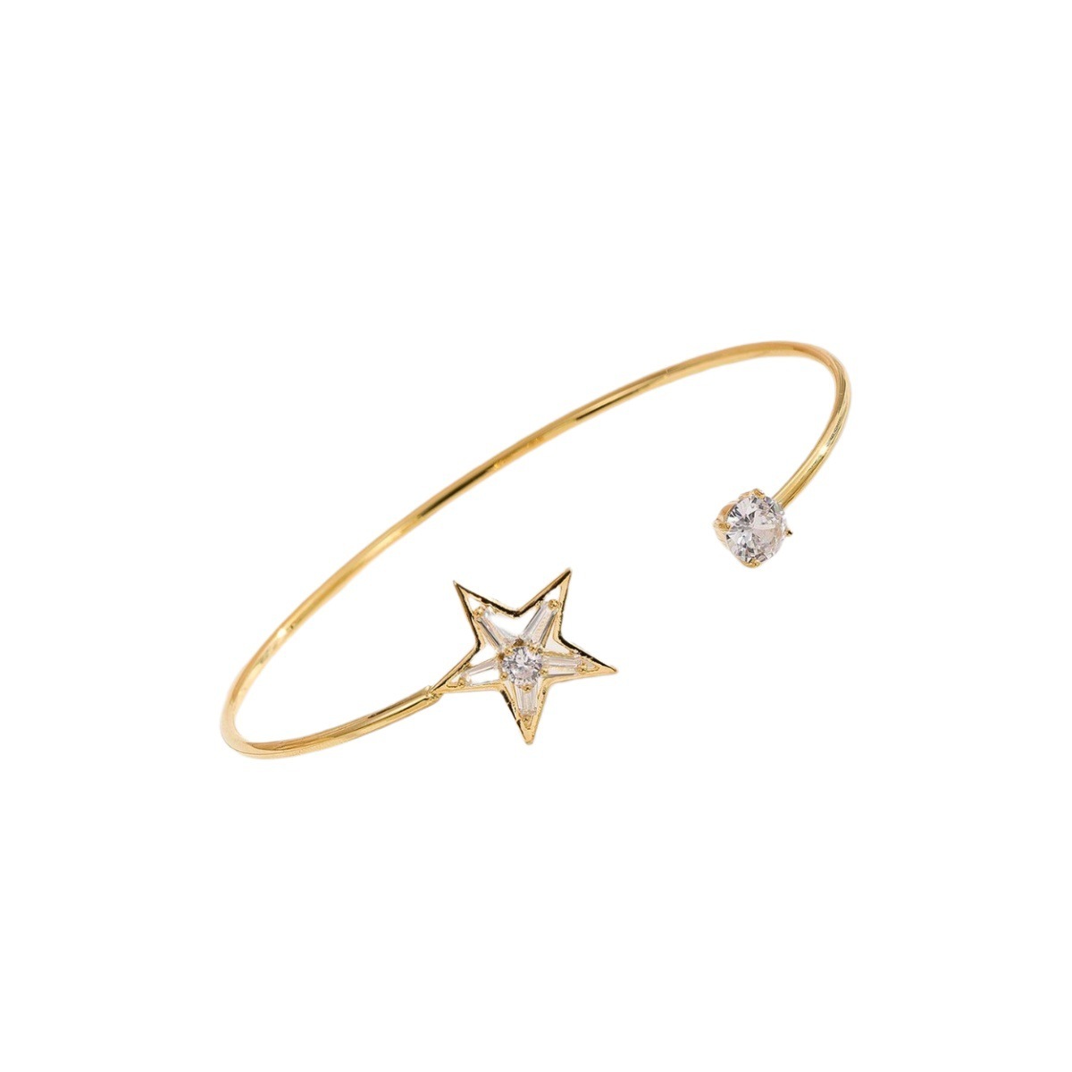 Women's Bracelet Five-pointed Star Copper Inlaid Zircon