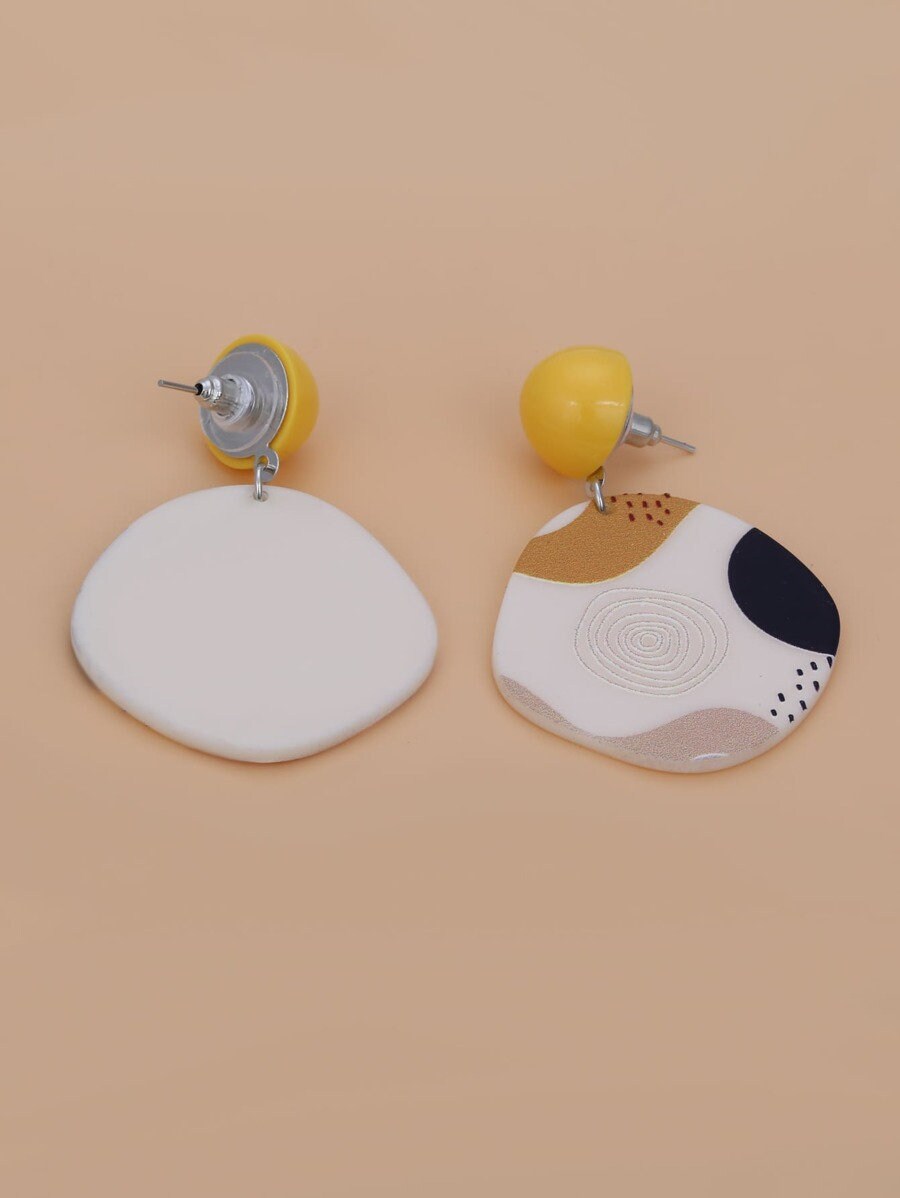 Geo Decor Drop Earrings