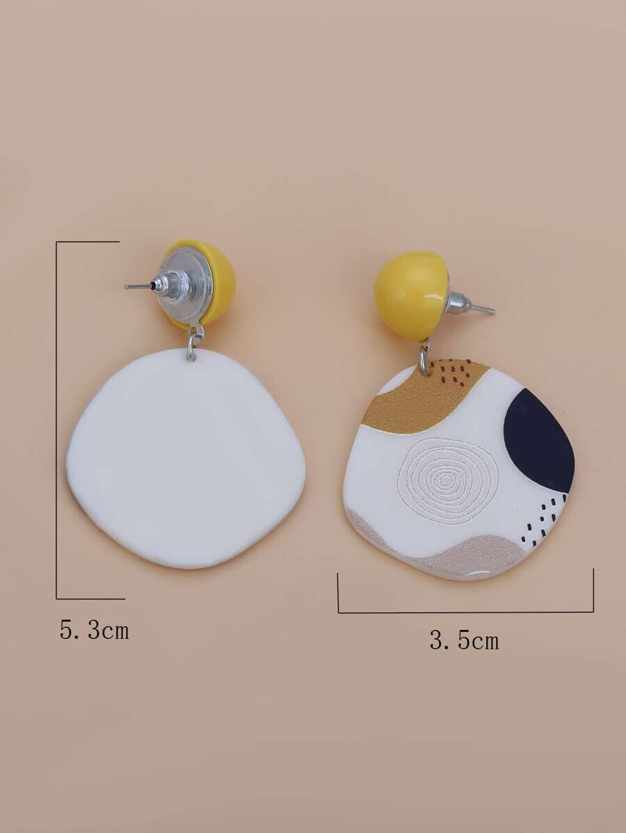 Geo Decor Drop Earrings