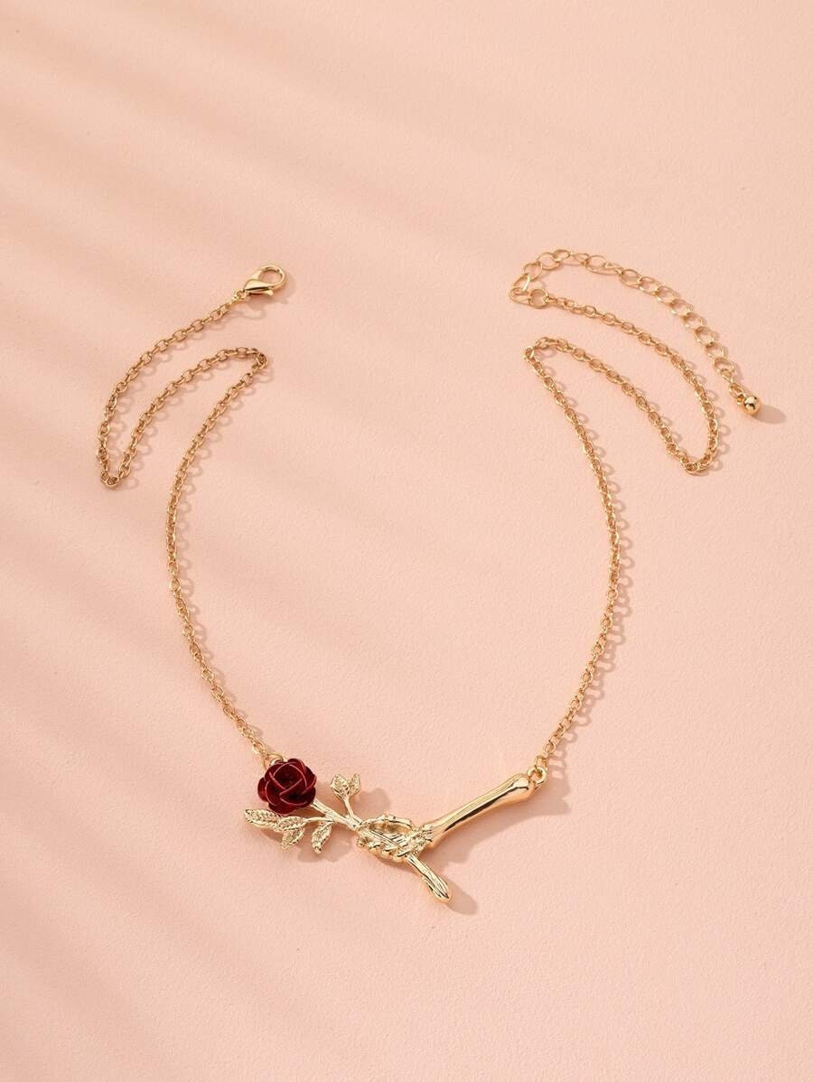 Rose Charm Necklace