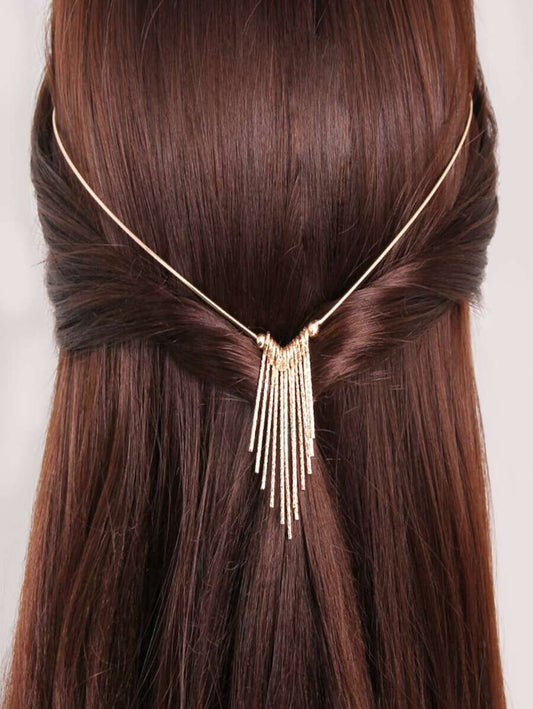 Metal Tassel Decor Headband