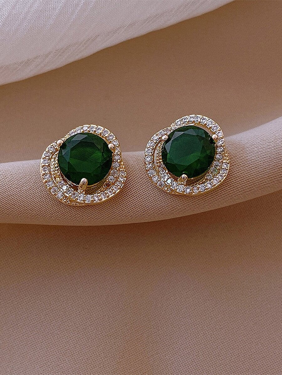 Rhinestone Stud Earrings