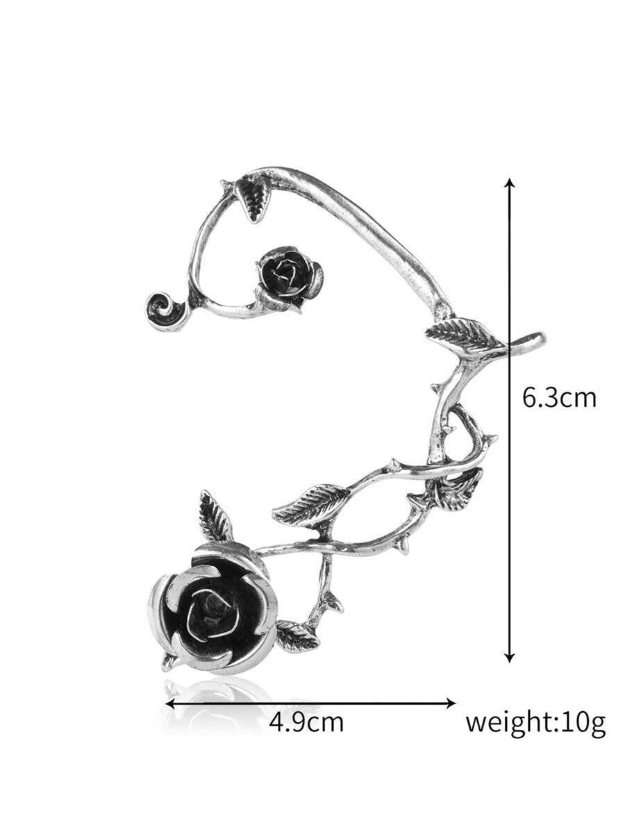 1pc Floral Design Ear Cuff