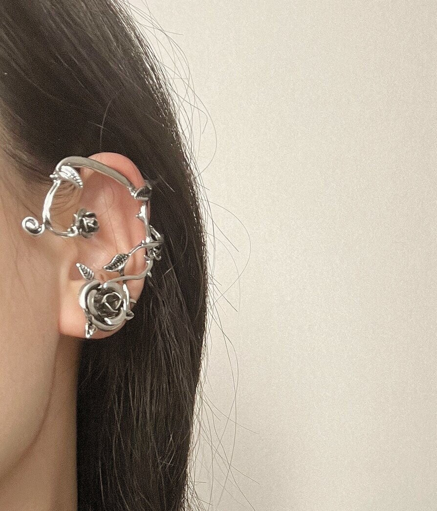 1pc Floral Design Ear Cuff